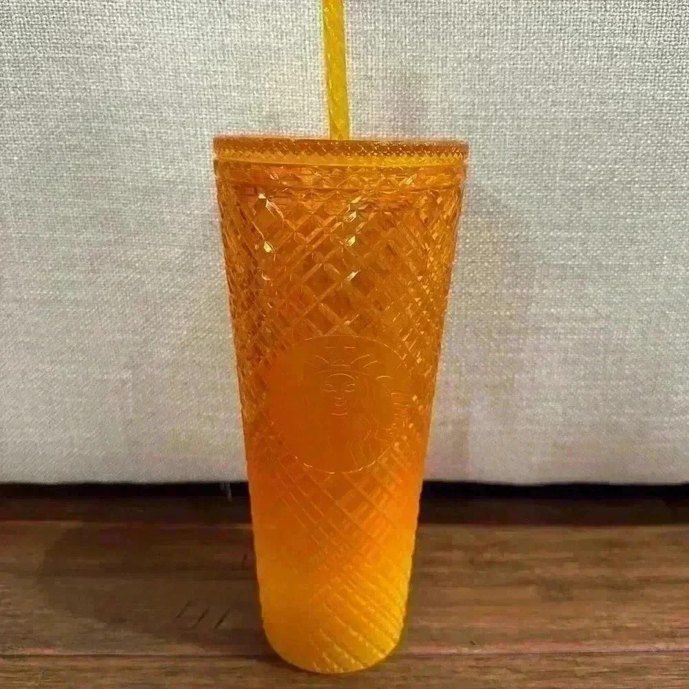 Starbucks Orange Ombré Jeweled Studded tumbler venti size (24oz)